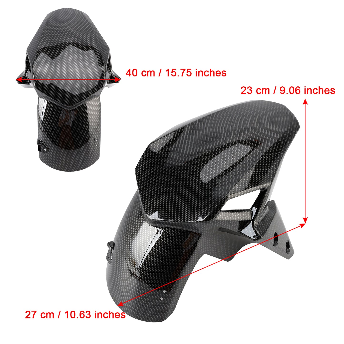 Parafango parafango anteriore moto parafango parafango per KAWASAKI Z900 17-24 carbonio generico