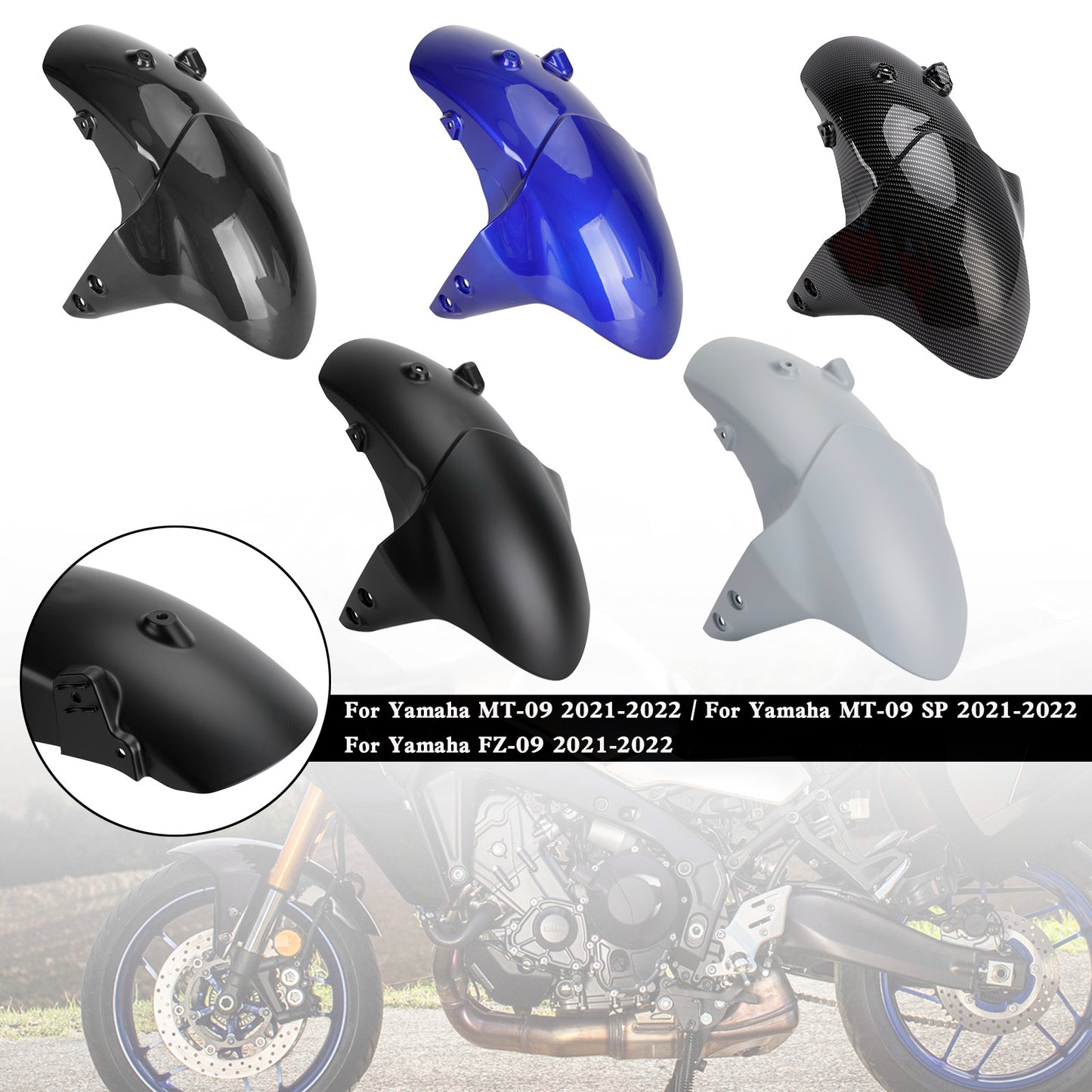 2021-2023 Yamaha MT-09 FZ-09 MT09 SP XSR900/GP 22-26 Parafango parafango anteriore Carenatura