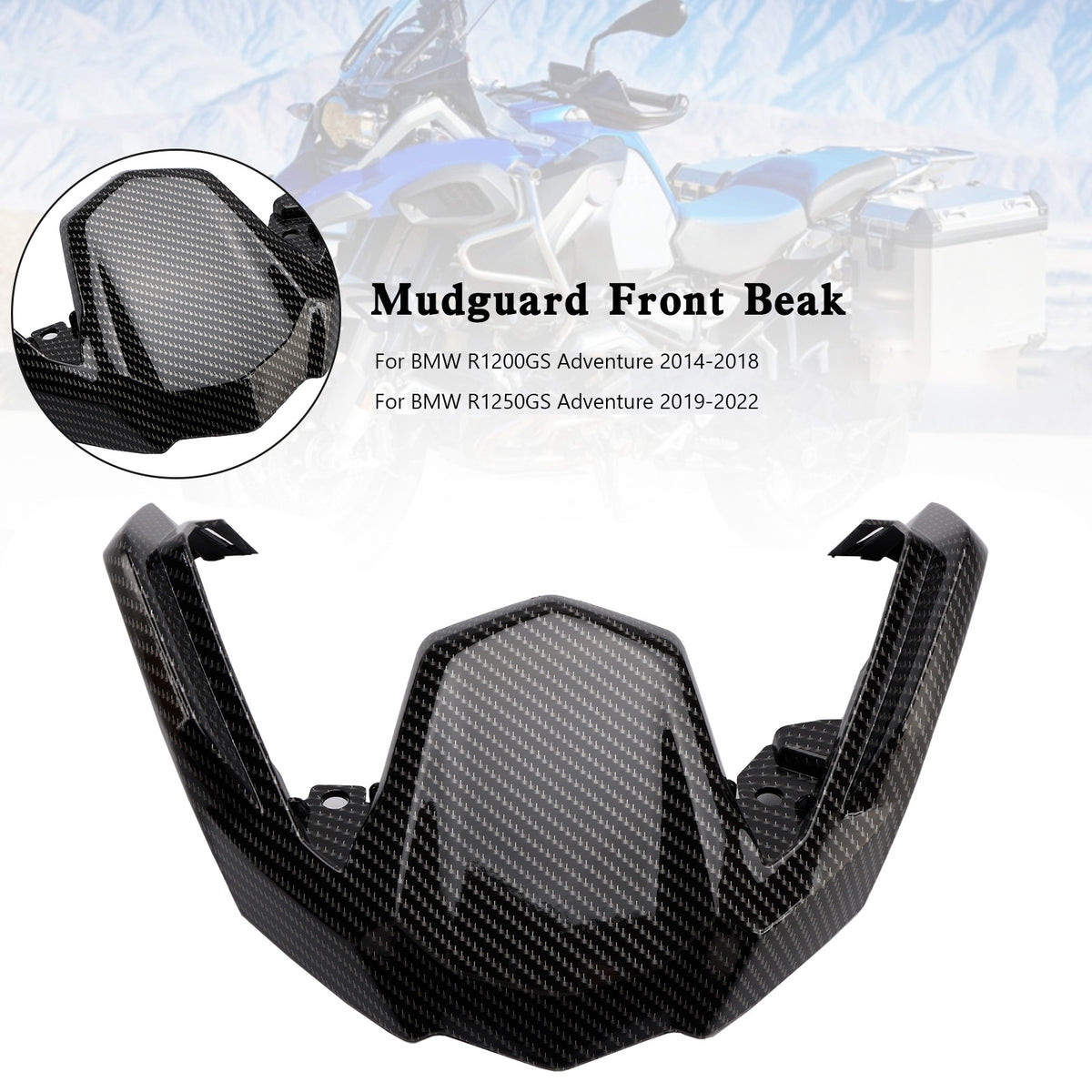 Naso a becco di estensione parafango in carbonio per BMW R1200 R1250 GS Adventure 2014-2022