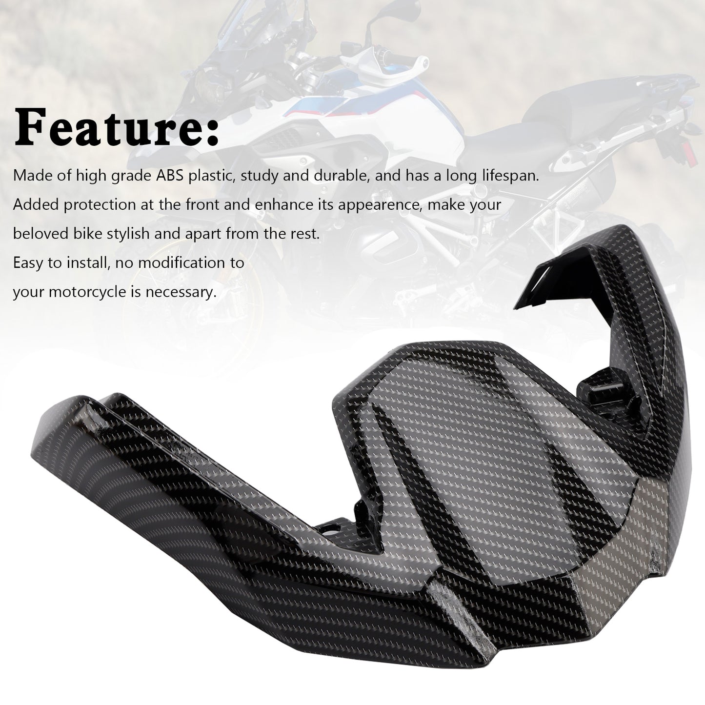 Naso a becco di estensione parafango in carbonio per BMW R1200 R1250 GS Adventure 2014-2022