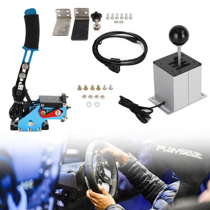 Freno a mano USB con morsetto e cambio ad H per volante Logitech G29 Sim Racing