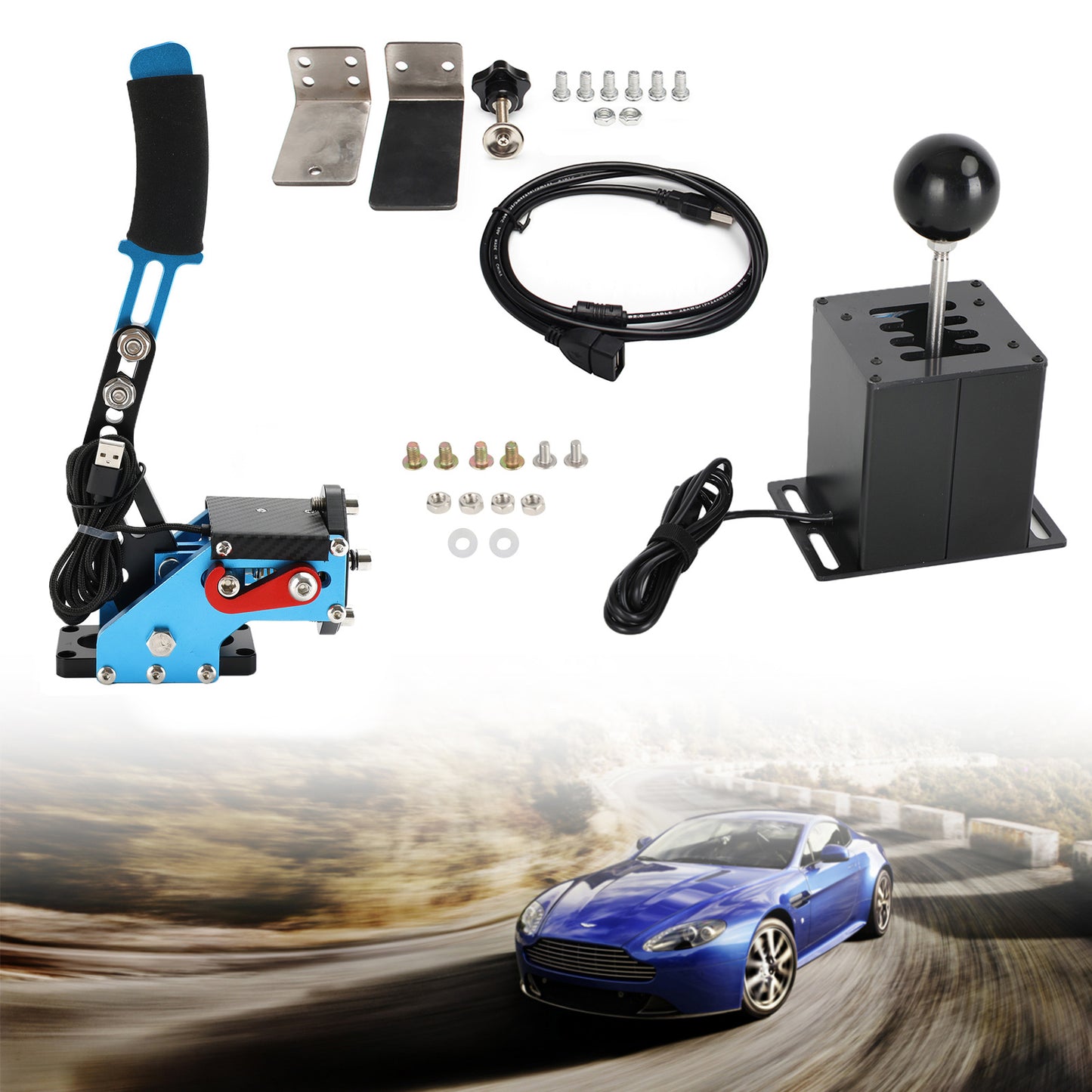 Freno a mano USB con morsetto e cambio ad H per volante Logitech G29 Sim Racing