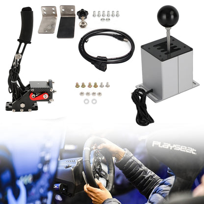 Freno a mano USB con morsetto e cambio ad H per volante Logitech G29 Sim Racing