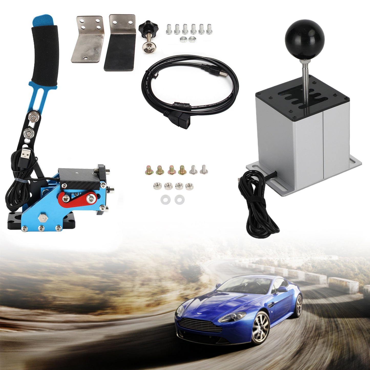 Freno a mano USB con morsetto e cambio ad H per volante Logitech G29 Sim Racing