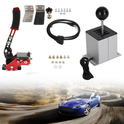 Freno a mano USB con morsetto e cambio ad H per volante Logitech G29 Sim Racing