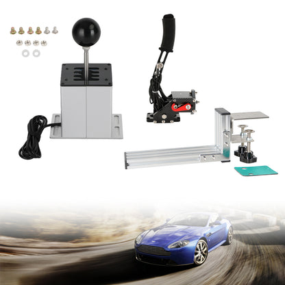 Freno a mano USB con clip a L e leva del cambio ad H per Thrustmaster T300RS/GT Racing Game