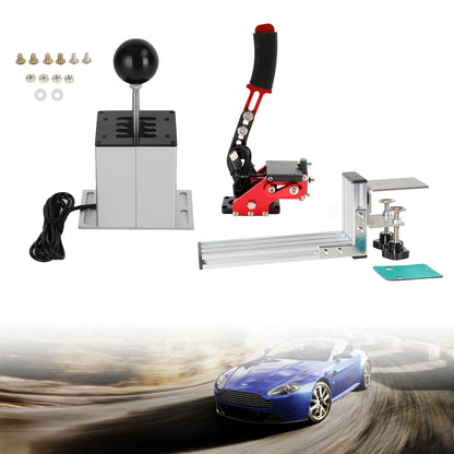 Freno a mano USB con clip a L e leva del cambio ad H per Thrustmaster T300RS/GT Racing Game
