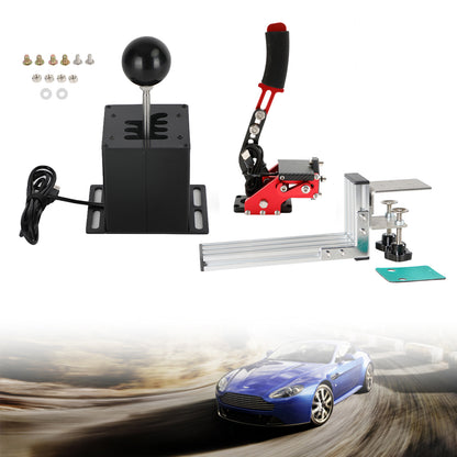 Freno a mano USB con clip a L e leva del cambio ad H per Thrustmaster T300RS/GT Racing Game