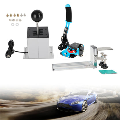 Freno a mano USB con clip a L e leva del cambio ad H per Thrustmaster T300RS/GT Racing Game