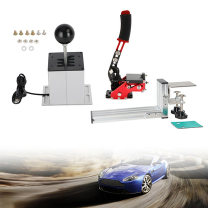 Freno a mano USB con clip a L e leva del cambio ad H per Thrustmaster T300RS/GT Racing Game