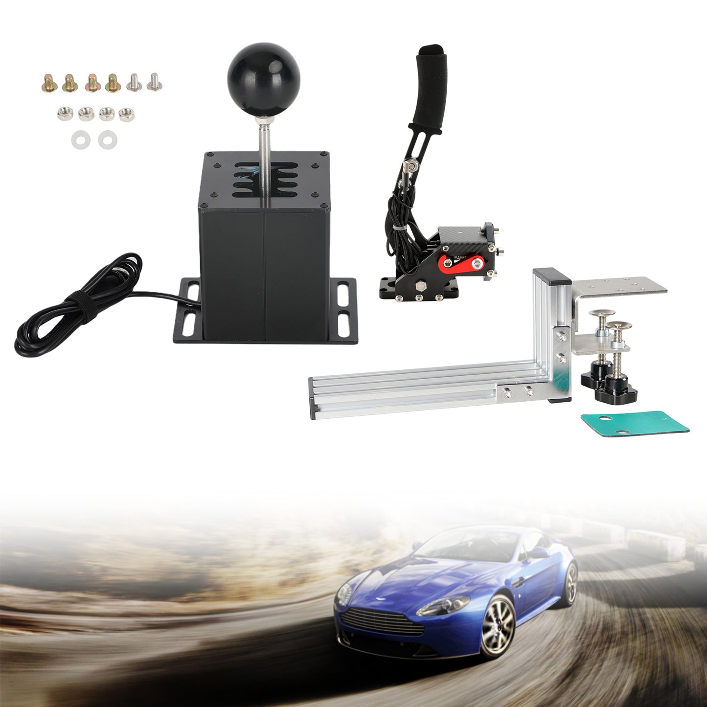 Freno a mano USB con clip a L e leva del cambio ad H per Thrustmaster T300RS/GT Racing Game