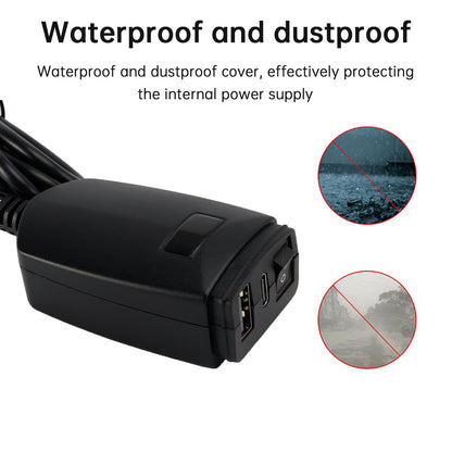 Caricabatterie USB super veloce per motocicletta Supporto per manubrio PD+QC3.0 Adattatore di alimentazione tipo C