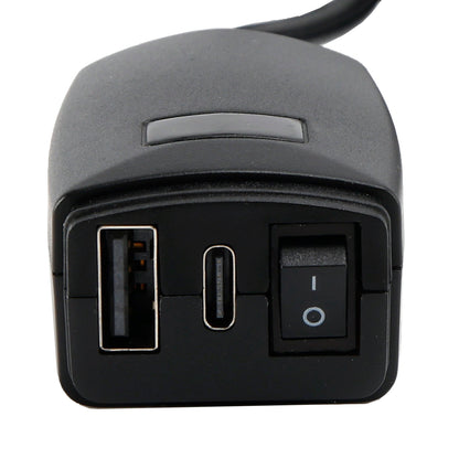 Caricabatterie USB super veloce per motocicletta Supporto per manubrio PD+QC3.0 Adattatore di alimentazione tipo C