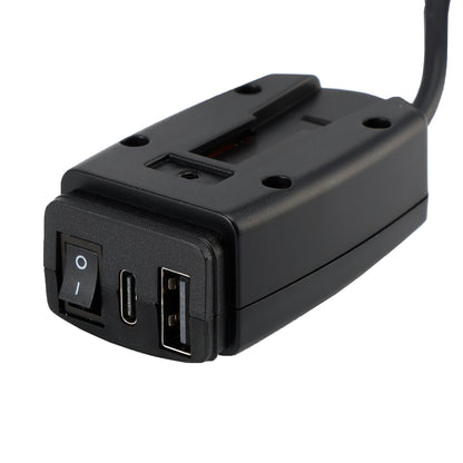 Caricabatterie USB super veloce per motocicletta Supporto per manubrio PD+QC3.0 Adattatore di alimentazione tipo C