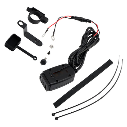 Caricabatterie USB super veloce per motocicletta Supporto per manubrio PD+QC3.0 Adattatore di alimentazione tipo C