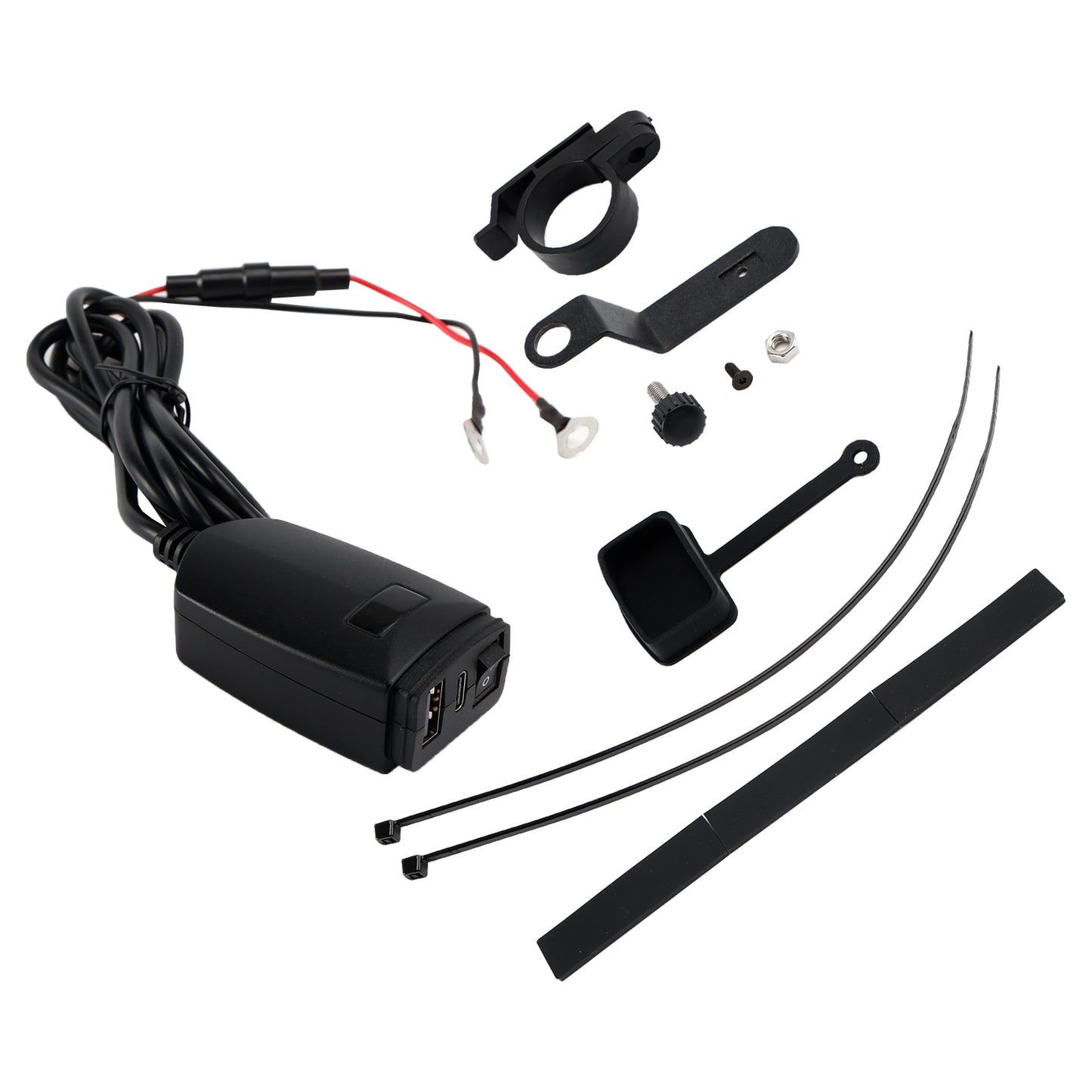 Caricabatterie USB super veloce per motocicletta Supporto per manubrio PD+QC3.0 Adattatore di alimentazione tipo C