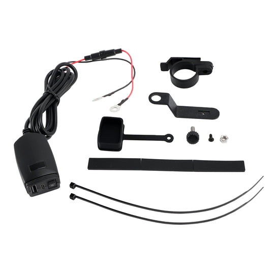 Caricabatterie USB super veloce per motocicletta Supporto per manubrio PD+QC3.0 Adattatore di alimentazione tipo C