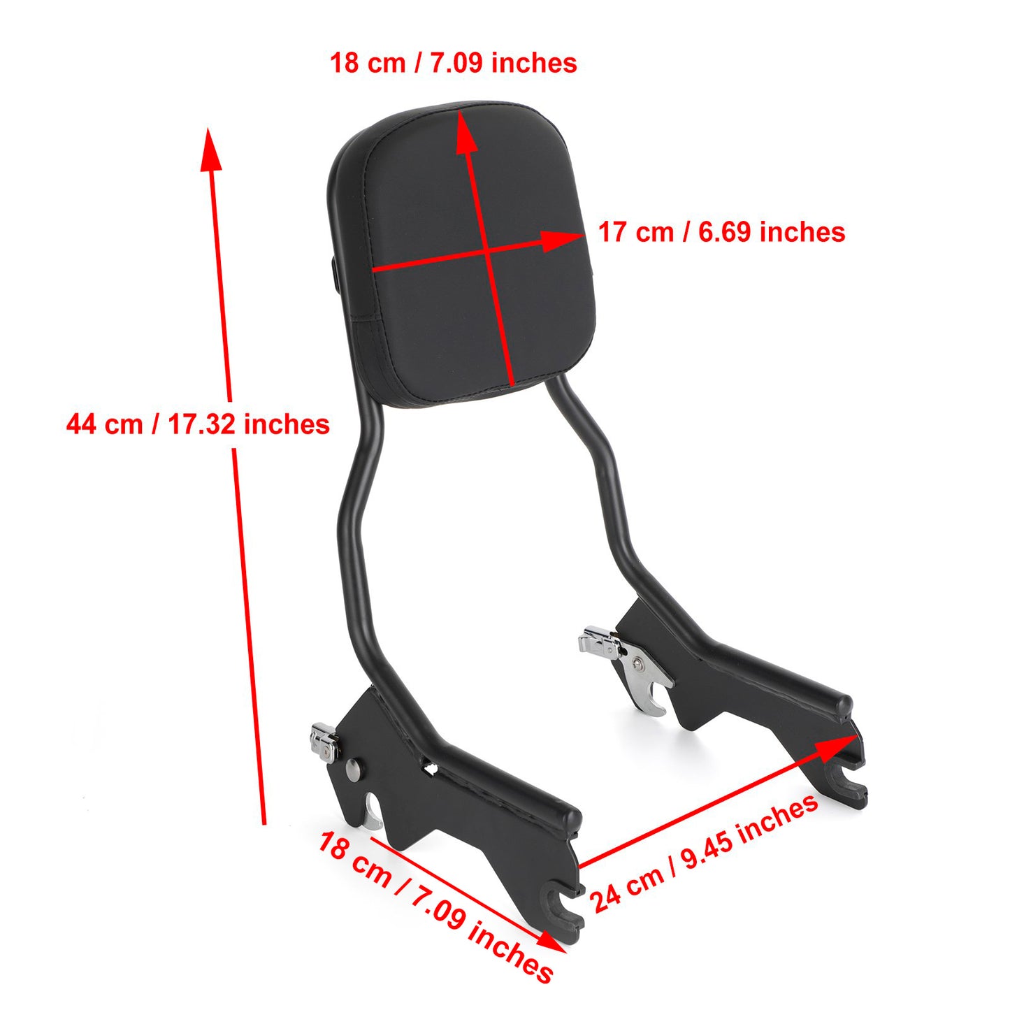 Schienalino passeggero adatto per Deluxe Heritage Classic Softail Slim FLSL 2018-2020 Generico