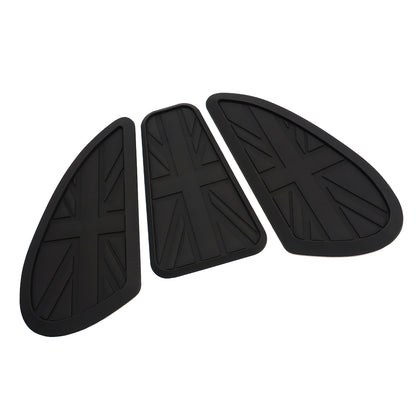 3x ginocchiere personalizzate per serbatoio benzina Union Jack per Bonneville T100 T120 Bobber