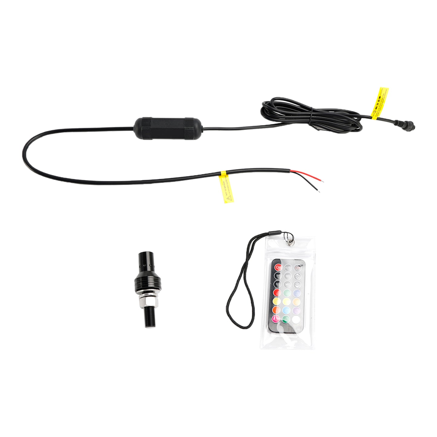 Antenna con luci a frusta LED RGB da 2 piedi con telecomando a bandiera per Polaris UTV ATV