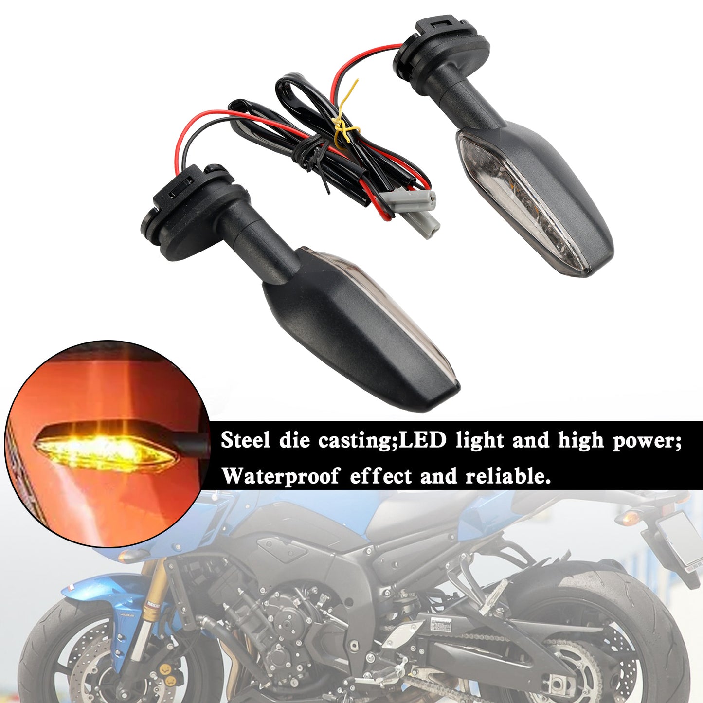 Indicatori di direzione a LED Indicatori di direzione per Yamaha FZ1 N FZ8 FZ6 FZ-6R TDM900 XJ6