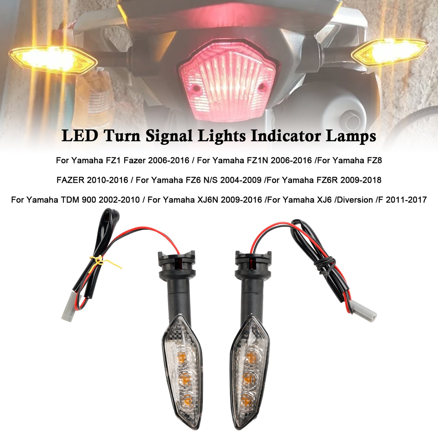 Indicatori di direzione a LED Indicatori di direzione per Yamaha FZ1 N FZ8 FZ6 FZ-6R TDM900 XJ6