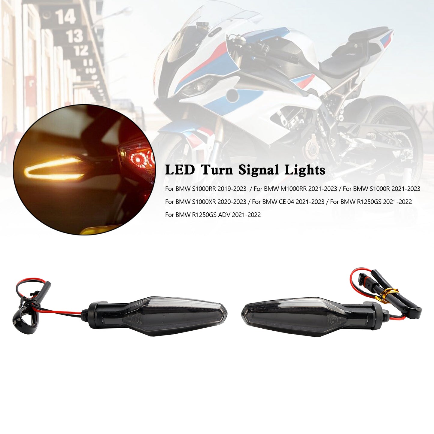 Indicatori di direzione a LED per BMW S1000XR S1000R R1250GS ADV CE 04 2020-2023