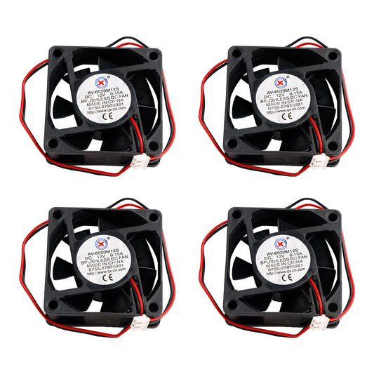 4Pcs DC Brushless Raffreddamento PC Ventola per Computer 12V 6020s 60x60x20mm 0.15A 2 Pin Filo