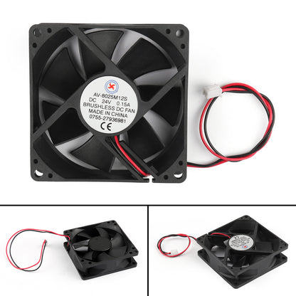1Pc/4Pcs DC Brushless Raffreddamento PC Ventola Del Computer 24V 8025s 80x80x25mm 0.2A 2 Spille Filo