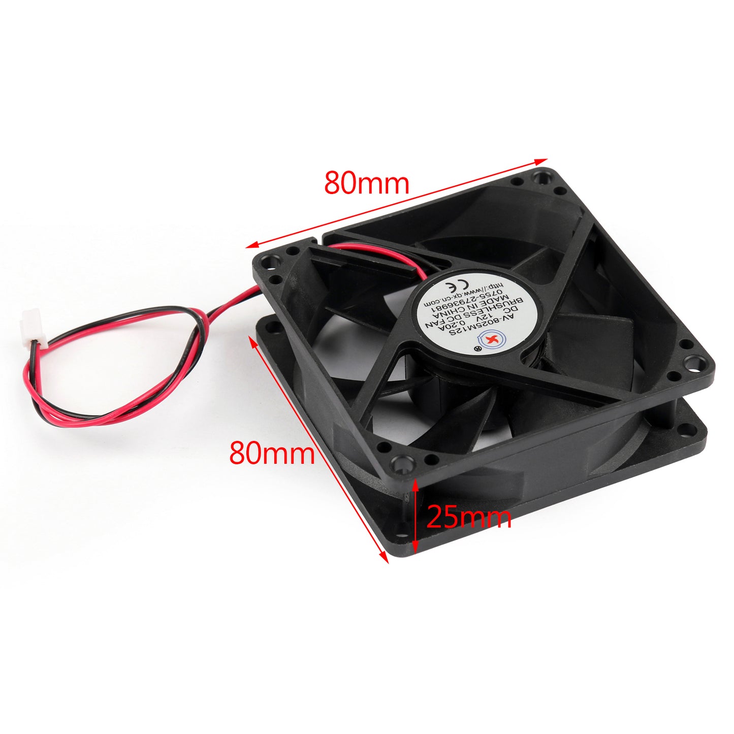 1Pc/4Pcs DC Brushless Raffreddamento PC Ventola Del Computer 12V 8025s 80x80x25mm 0.2A 2 Spille Filo