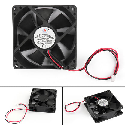 1Pc/4Pcs DC Brushless Raffreddamento PC Ventola Del Computer 12V 8025s 80x80x25mm 0.2A 2 Spille Filo
