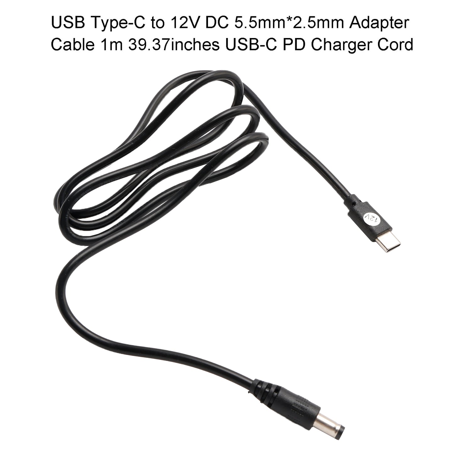 Adattatore da USB a 9/12/15 V Volt 5,5 mm * 2,5 mm 1 m 39,37 pollici Cavo per cavo di ricarica PD