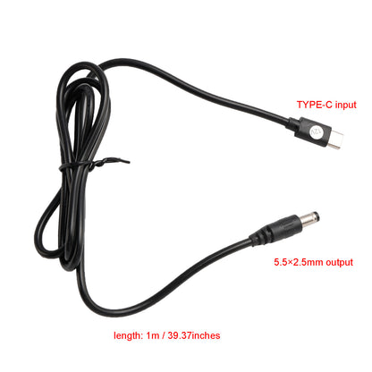 Adattatore da USB a 9/12/15 V Volt 5,5 mm * 2,5 mm 1 m 39,37 pollici Cavo per cavo di ricarica PD