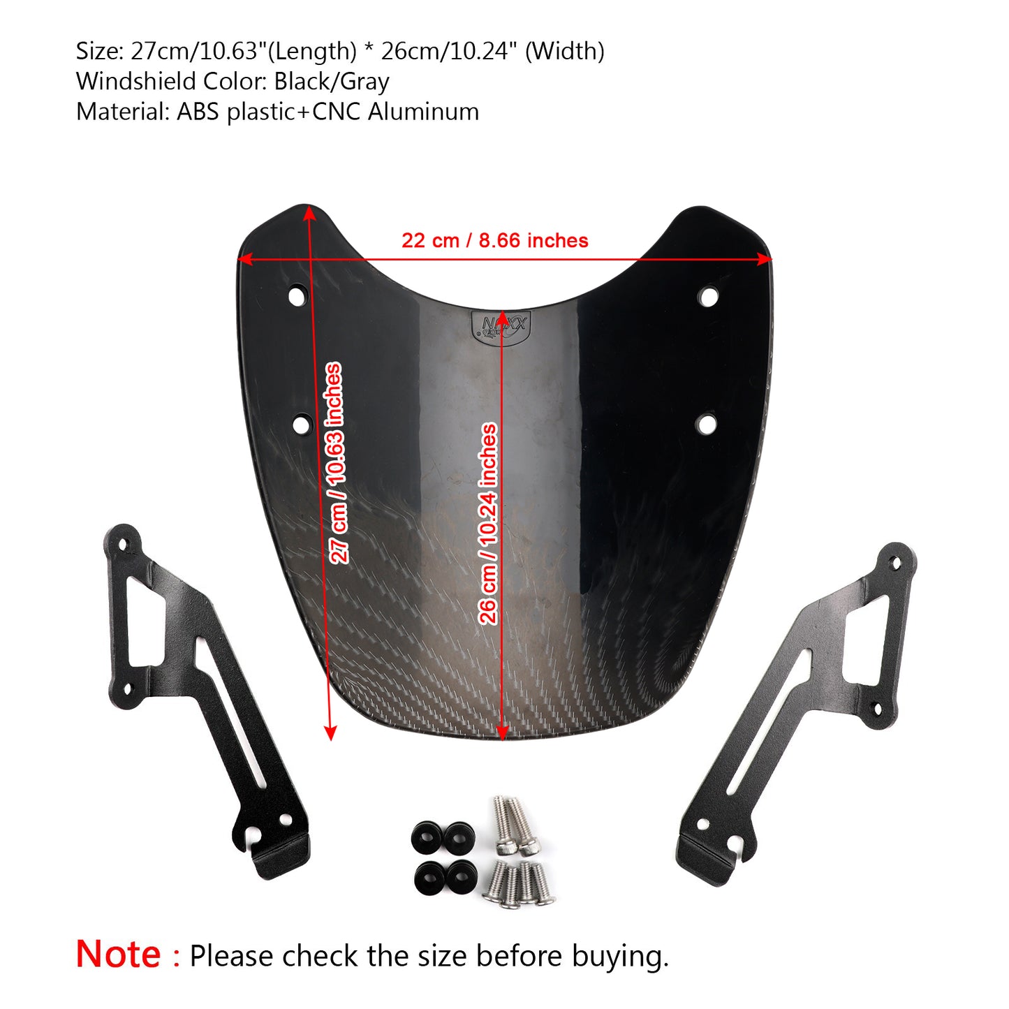 Parabrezza Parabrezza Protezione antivento per Ducati Scrambler 15-2018 Generico