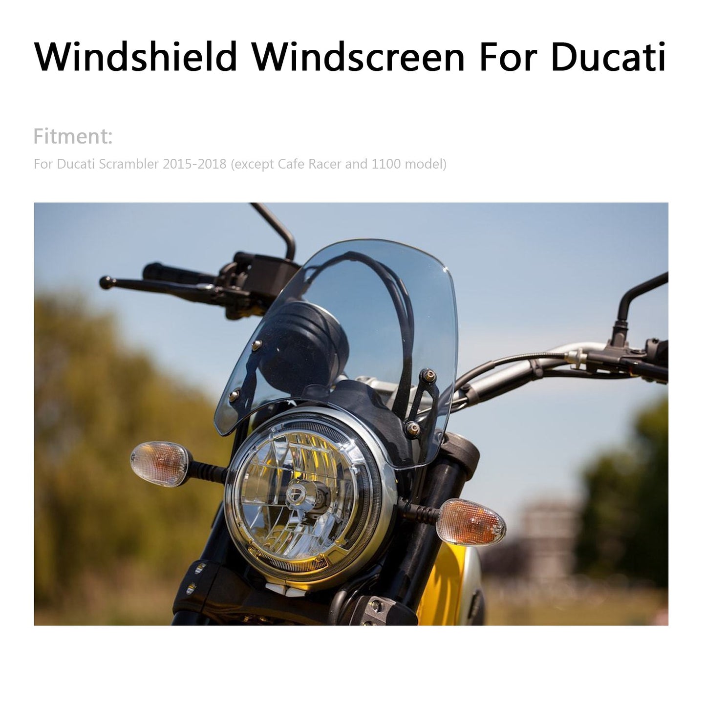 Parabrezza Parabrezza Protezione antivento per Ducati Scrambler 15-2018 Generico