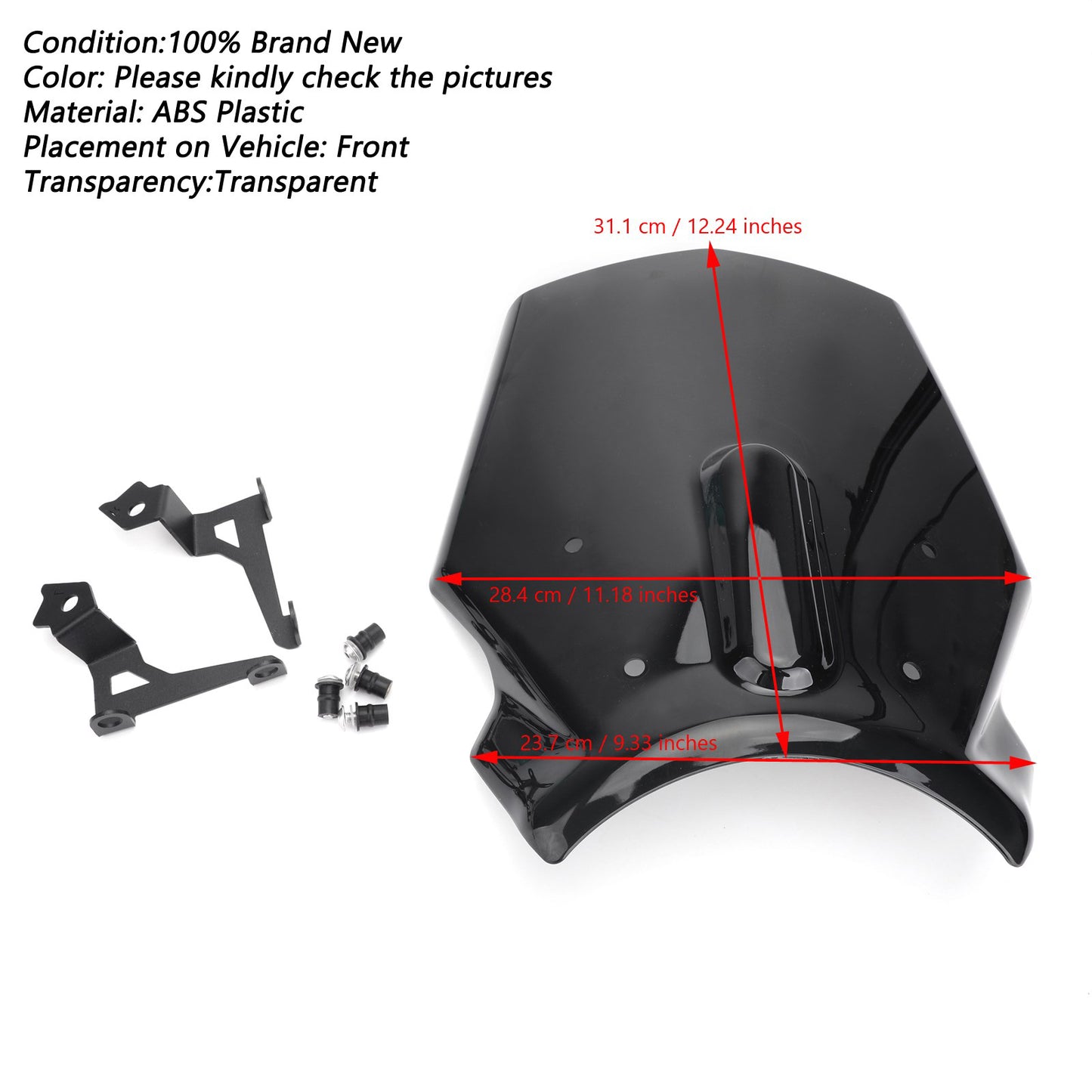 Parabrezza parabrezza moto in plastica ABS per Honda CB1000R 18-20/CB650R 18-23 generico