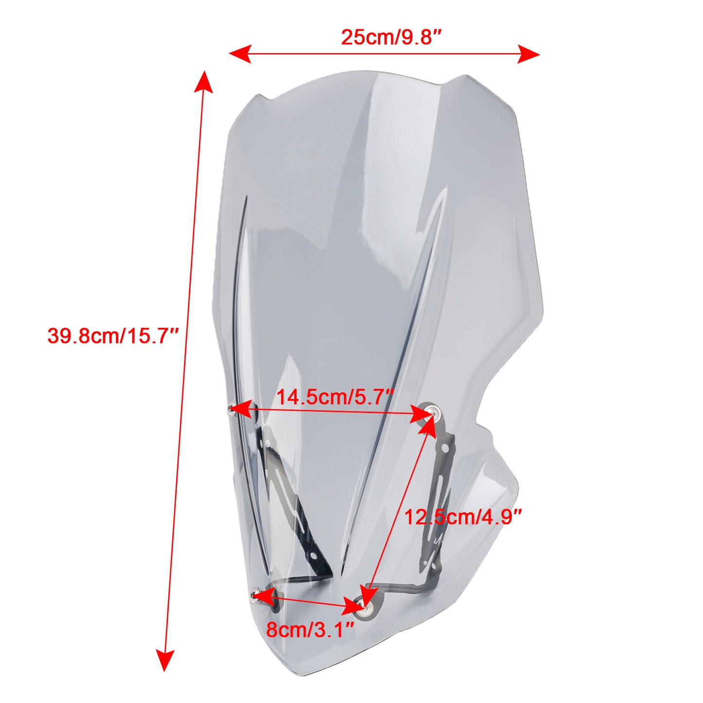 Parabrezza parabrezza con staffa per parabrezza Kawasaki Z 900 2017-2019 Generico