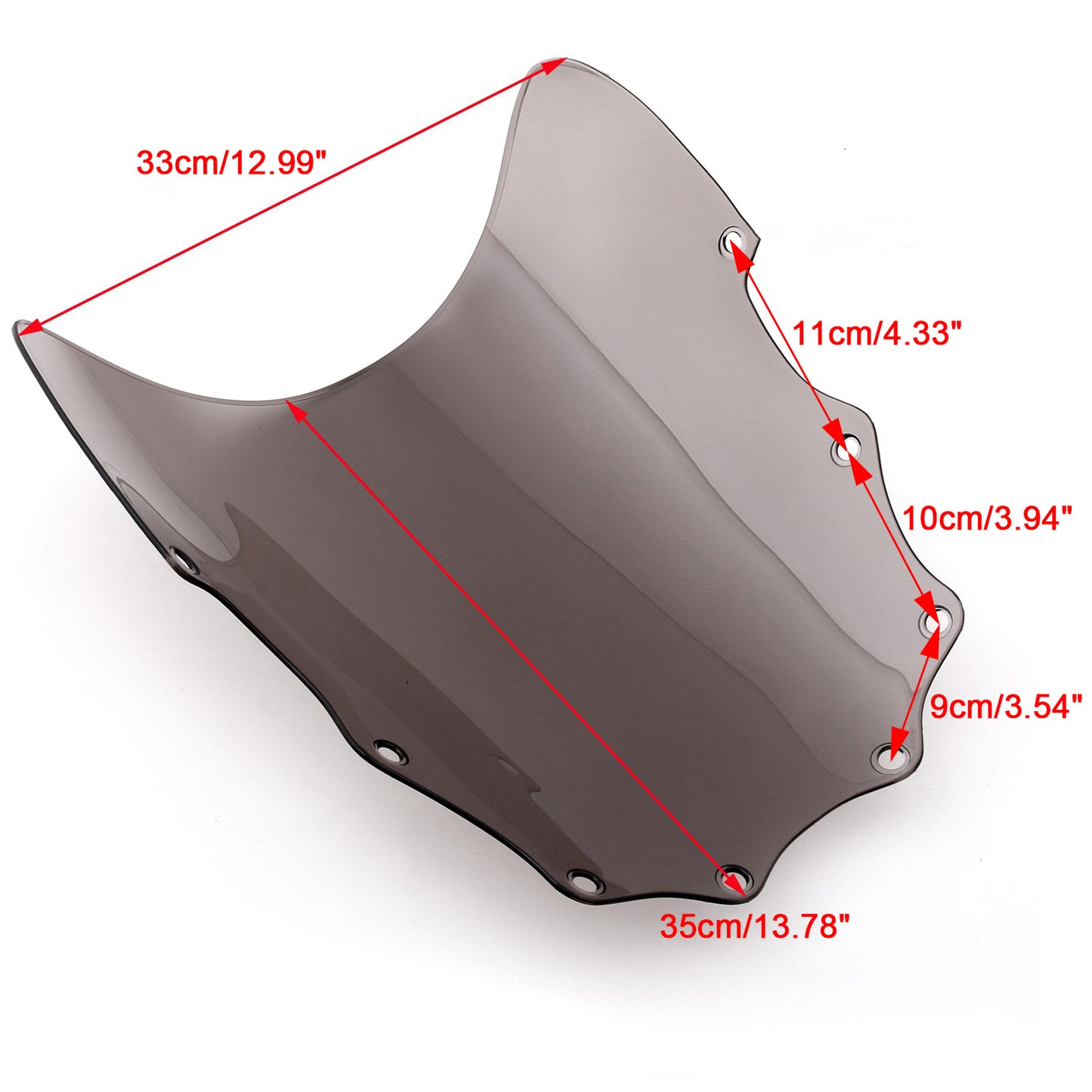 1987-2009 Kawasaki EX500 Ninja 500R ABS Moto Parabrezza Parabrezza Fumo