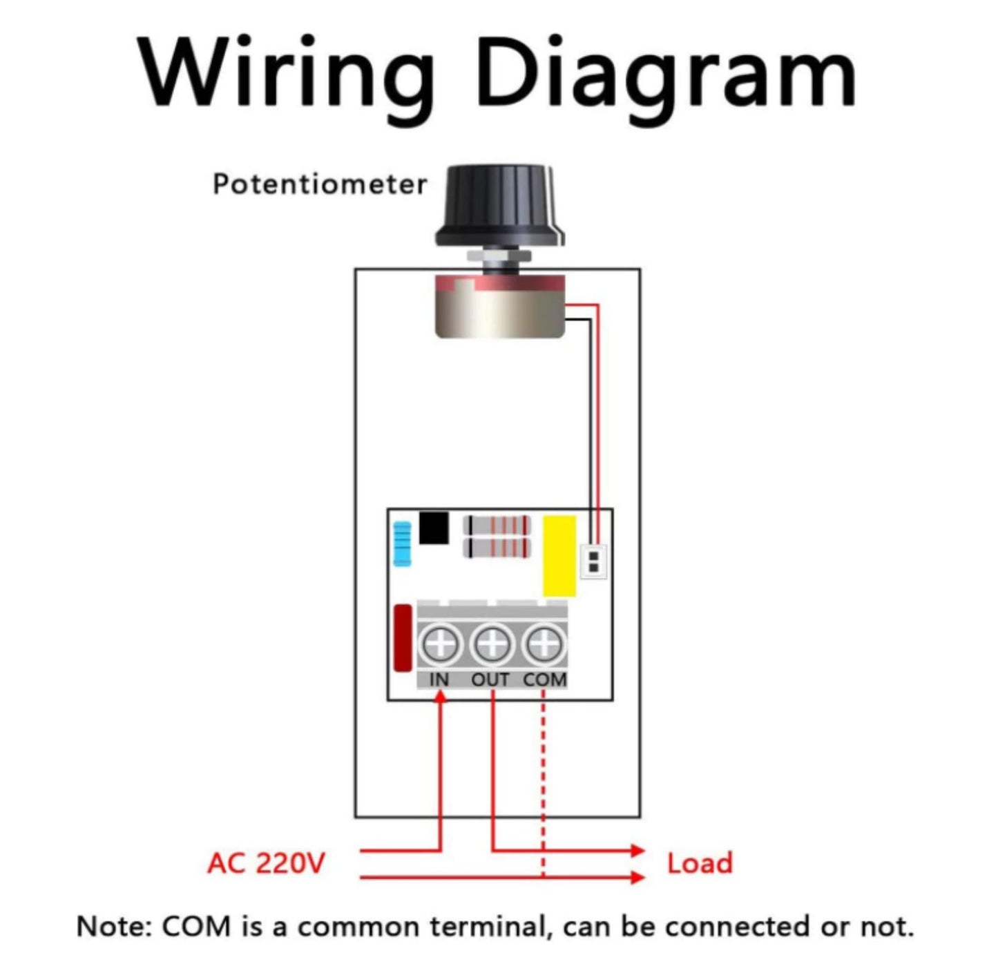 AC 110-220V 10000W SCR Regolatore di velocità del motore Volt Regolatore Dimmer Termostato