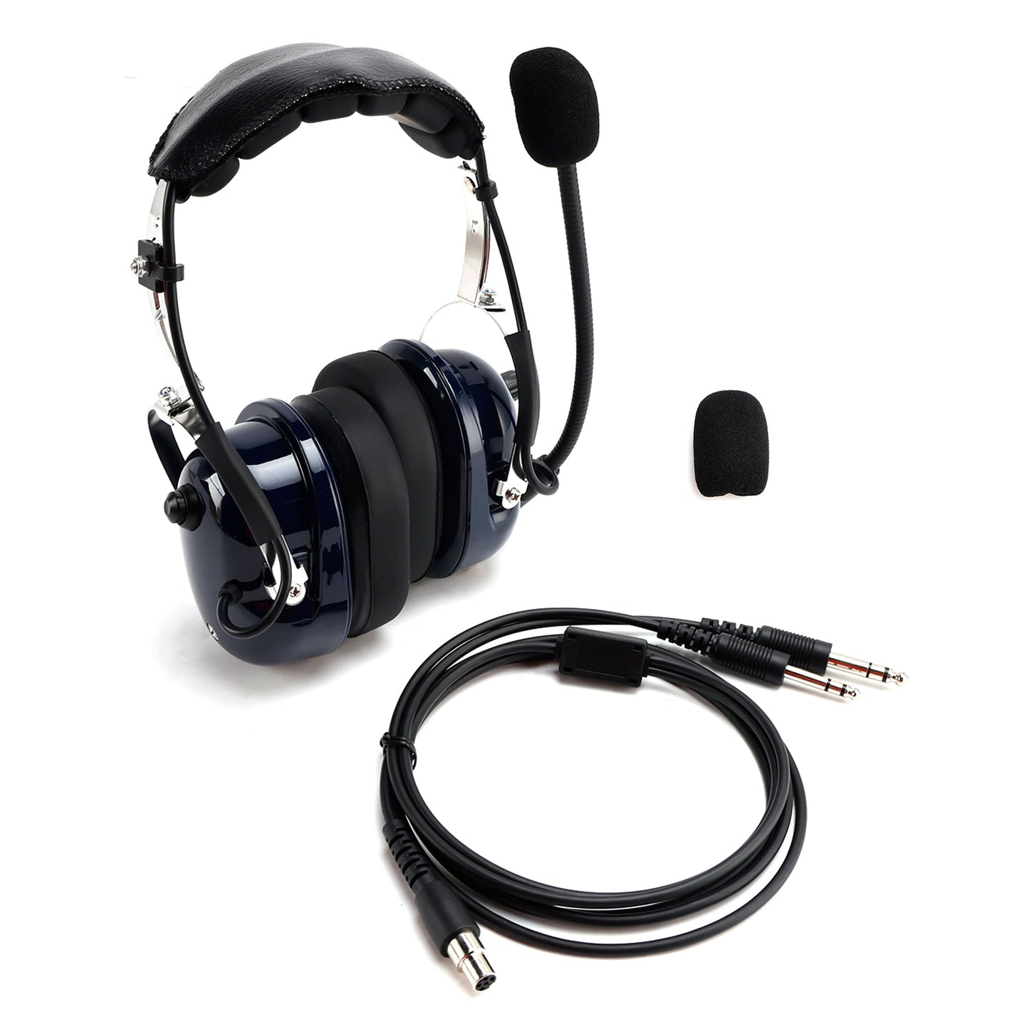 Cuffie antirumore per piloti con connettori GA da 6,3/5,2 mm, universali per aeromobili.