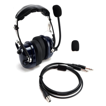 Cuffie antirumore per piloti con connettori GA da 6,3/5,2 mm, universali per aeromobili.