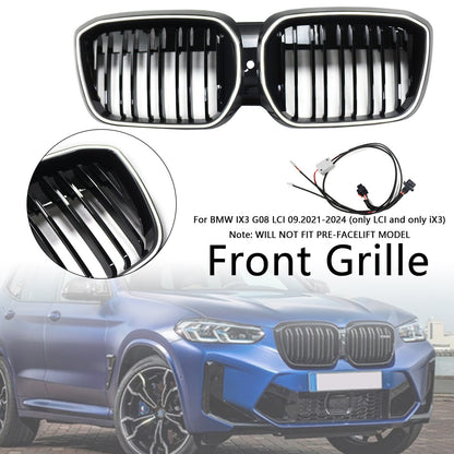 Griglia anteriore a doppio rene nera BMW IX3 G08 LCI 2022-2024
