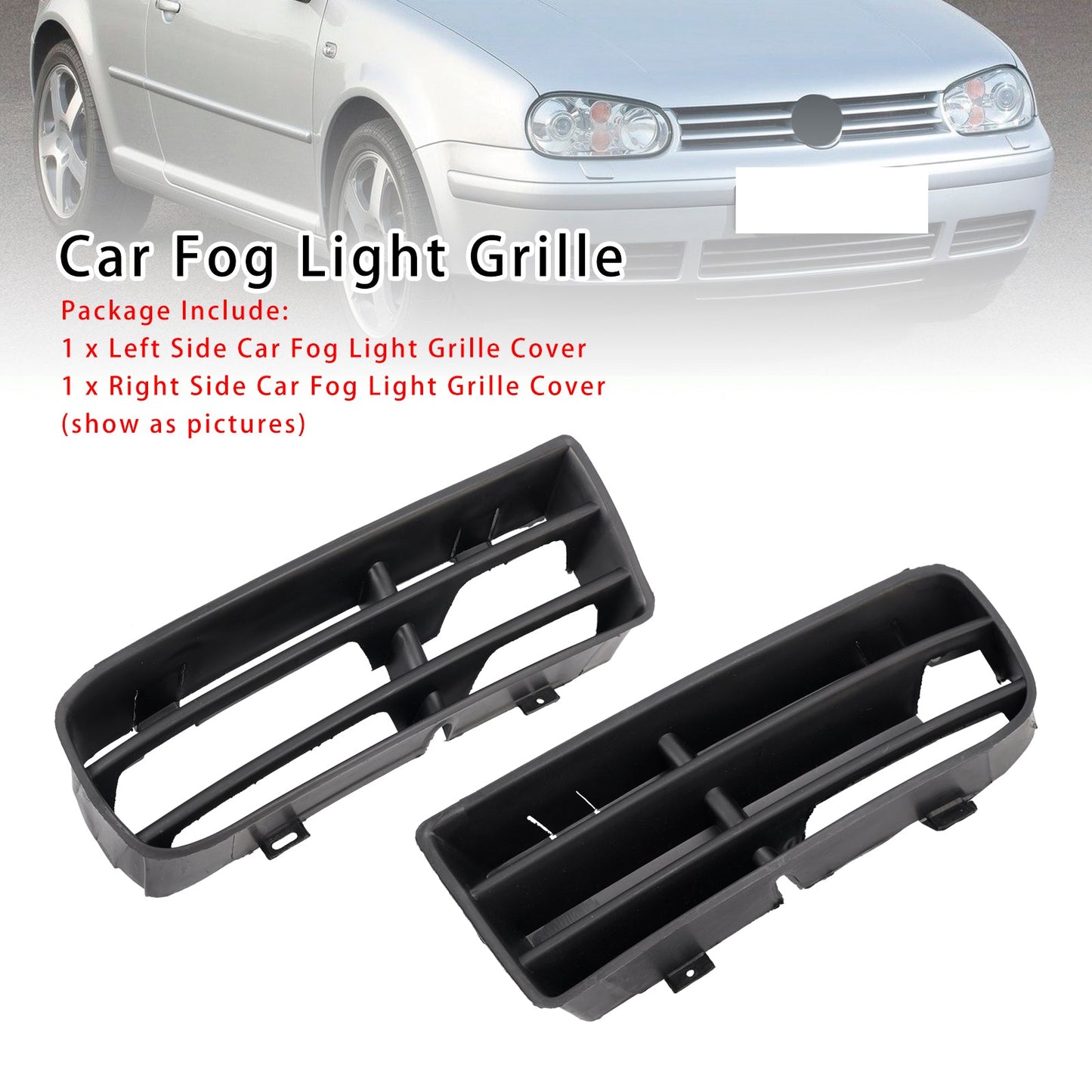 1998-2004 VW Golf IV MK4 1 coppia di griglie di copertura fendinebbia paraurti anteriore 1J0853665B 1J0853666E