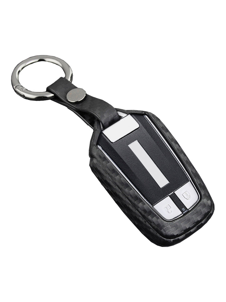 Custodia in pelle e silicone per chiave auto con fibbia per Isuzu
