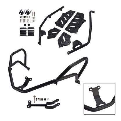 Barra di protezione motore superiore e inferiore per Honda Adv350 2022-2025, nera
