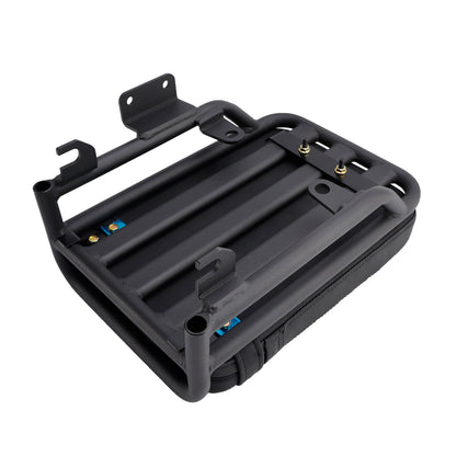 Kit Huntercub 2020-2023 per Honda CT125, con staffa per borse laterali e cuscino per sella posteriore, colore marrone.