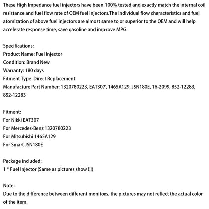 Iniettore di carburante Smart Fortwo 1.0L 2008-2015 EAT307 1465A129 1 pezzo