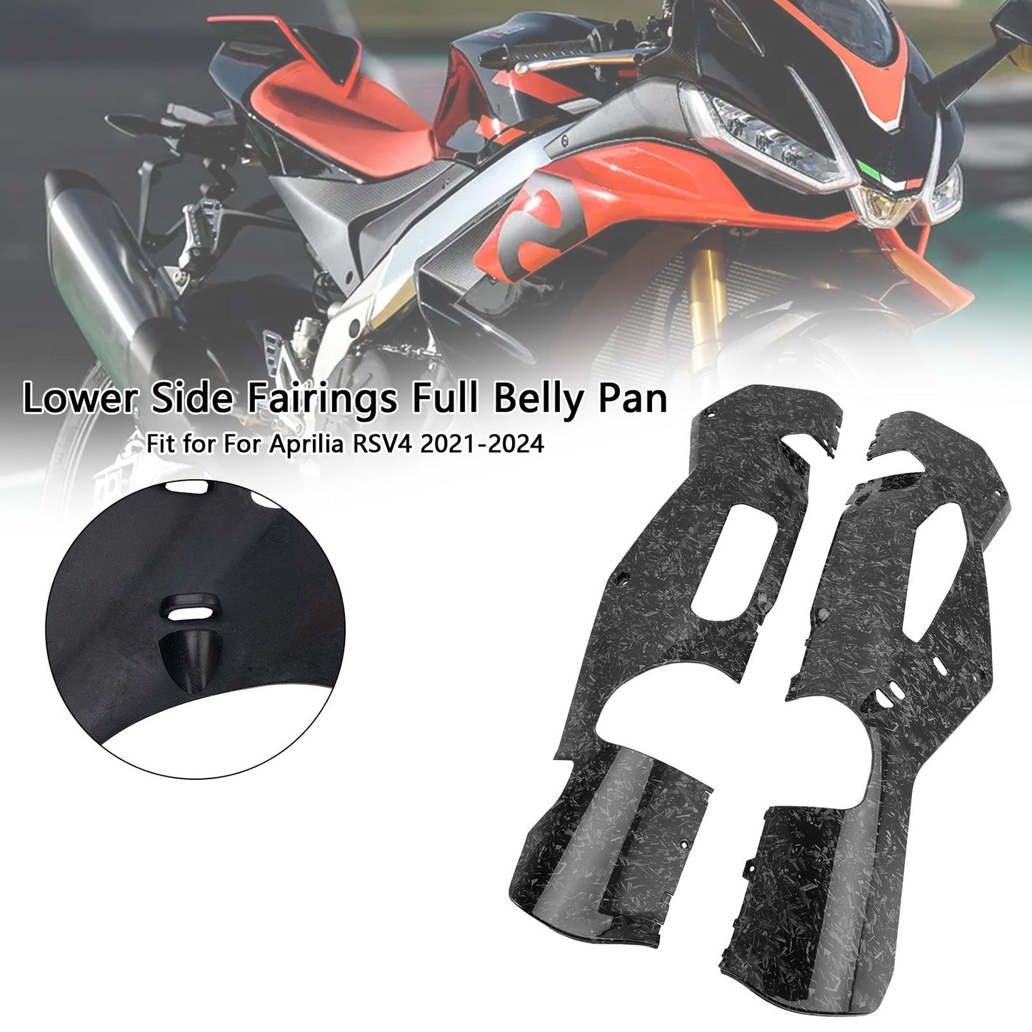 Carene laterali inferiori Aprilia RSV4 2021-2024, piastra di copertura completa della carenatura