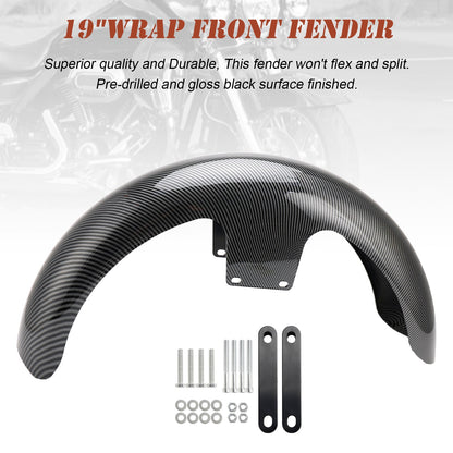 Parafango anteriore avvolgente da 19"" in ABS per Touring Electra Street Road Glide Baggers FLHT FLHR