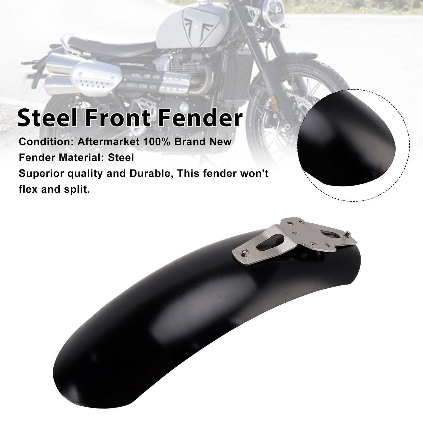 Parafango anteriore in acciaio per Scrambler 1200X 1200XC 1200XE 2019-2025